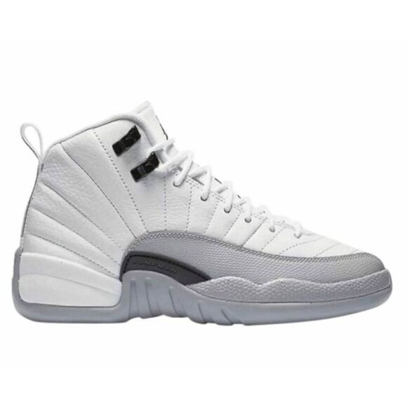 NIKE Air Jordan 12 Retro 'Wolf Grey' Sneakers Size 6.5Y - Picture 1 of 9